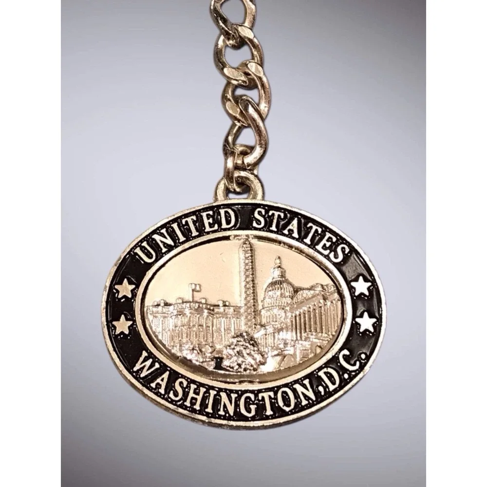 Washington DC Spinner Keychain‎ Vintage United States Spinning Center Souvenir